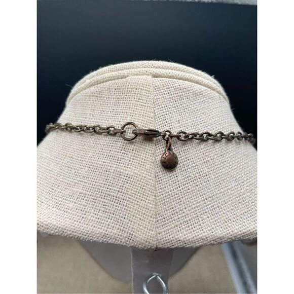 J. Crew Statement Necklace Chain Brass Cubic Zirconia Clustered Gem - Picture 2 of 7